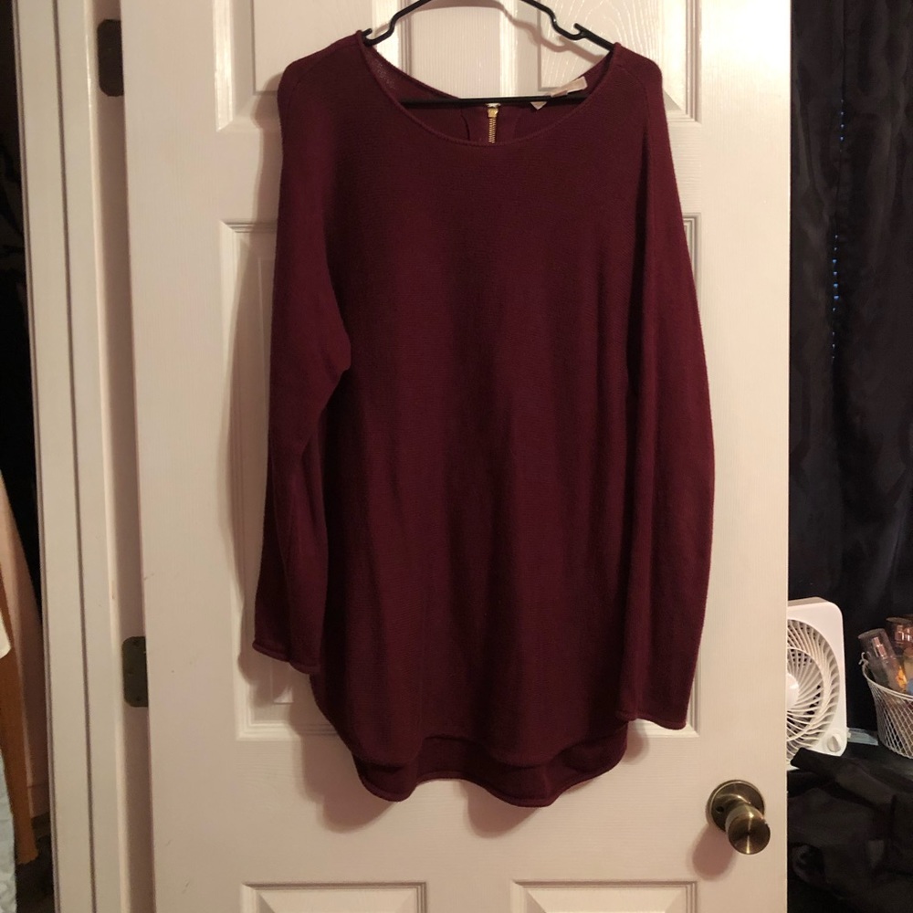 michael kors tunic/sweater, maroon